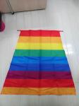 Cape costume rayures arc-en-ciel view 2