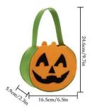 Sac à bonbons en citrouille halloween view 3