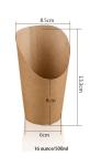 Coupe de frites française jetable 16 oz view 2