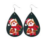 Pu boucles d'oreilles en cuir paire bijoux view 3