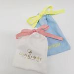 Suave terciopelo joyería bolsas decoración cinta view 2