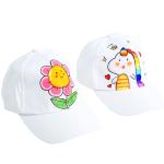 Peinture blanc coton chapeaux de baseball view 2