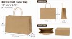 Sac en papier kraft marron personnalisé view 2
