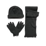 Invierno beanie sombrero bufanda y guantes 3pcs conjunto view 2