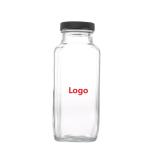 Botella de vidrio transparente 16oz view 2